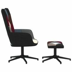 VidaXL Chaise de relaxation avec repose-pied Patchwork Tissu 10 VidaXL Chaise de relaxation avec repose-pied Patchwork Tissu -Fauteuils Soldes image 3 328200