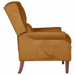 VidaXL Fauteuil inclinable Marron Velours -Fauteuils Soldes image 3 329287