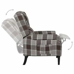 VidaXL Fauteuil inclinable Marron Tissu -Fauteuils Soldes image 3 329311