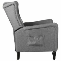 VidaXL Fauteuil inclinable Gris clair Tissu -Fauteuils Soldes image 3 329320