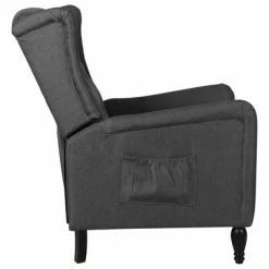 VidaXL Fauteuil inclinable Gris foncé Tissu -Fauteuils Soldes image 3 329321
