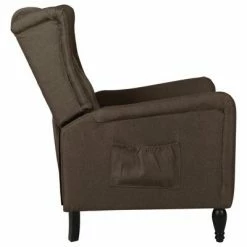 VidaXL Fauteuil inclinable Marron foncé Tissu 10 VidaXL Fauteuil inclinable Marron foncé Tissu -Fauteuils Soldes image 3 329325