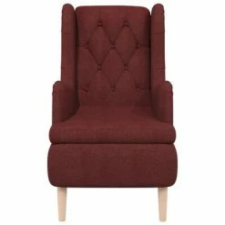 VidaXL Fauteuil avec pieds en bois d'hévéa solide Rouge bordeaux Tissu 10 VidaXL Fauteuil avec pieds en bois d'hévéa solide Rouge bordeaux Tissu -Fauteuils Soldes image 3 329387