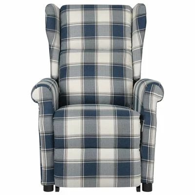 VidaXL Fauteuil inclinable Bleu Tissu 5 VidaXL Fauteuil inclinable Bleu Tissu – Image 3