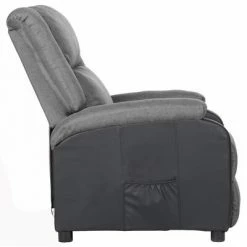 VidaXL Fauteuil inclinable TV Gris clair Similicuir et tissu 10 VidaXL Fauteuil inclinable TV Gris clair Similicuir et tissu -Fauteuils Soldes image 3 329487