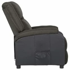 VidaXL Fauteuil inclinable TV Gris foncé Similicuir et tissu -Fauteuils Soldes image 3 329488