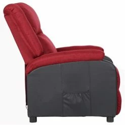 VidaXL Fauteuil inclinable TV Rouge bordeaux Similicuir et tissu 10 VidaXL Fauteuil inclinable TV Rouge bordeaux Similicuir et tissu -Fauteuils Soldes image 3 329489