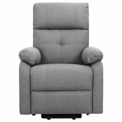 VidaXL Fauteuil inclinable Gris clair Tissu 5 VidaXL Fauteuil inclinable Gris clair Tissu – Image 3