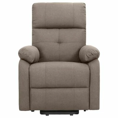 VidaXL Fauteuil inclinable Taupe Tissu 5 VidaXL Fauteuil inclinable Taupe Tissu – Image 3