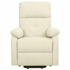 VidaXL Fauteuil inclinable Crème Tissu -Fauteuils Soldes image 3 329594