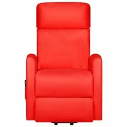 VidaXL Fauteuil inclinable Rouge Similicuir -Fauteuils Soldes image 3 329630