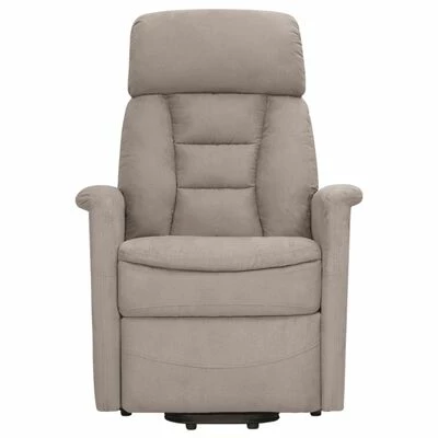 VidaXL Fauteuil inclinable Taupe Similicuir daim 5 VidaXL Fauteuil inclinable Taupe Similicuir daim – Image 3