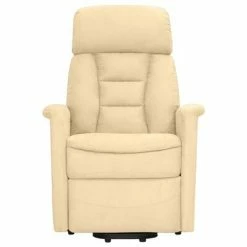 VidaXL Fauteuil inclinable Crème Similicuir daim -Fauteuils Soldes image 3 329664