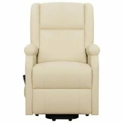 VidaXL Fauteuil inclinable Crème Similicuir -Fauteuils Soldes image 3 329686