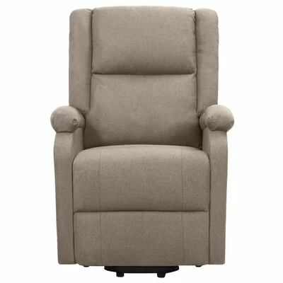 VidaXL Fauteuil inclinable Taupe Tissu 5 VidaXL Fauteuil inclinable Taupe Tissu – Image 3