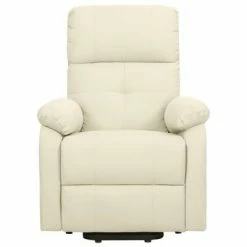 VidaXL Fauteuil inclinable Crème Tissu -Fauteuils Soldes image 3 329708