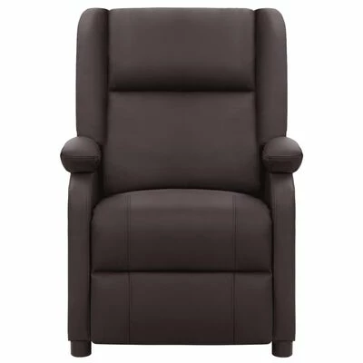 VidaXL Fauteuil inclinable Marron Cuir véritable 5 VidaXL Fauteuil inclinable Marron Cuir véritable – Image 3