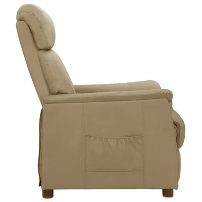 VidaXL Fauteuil inclinable Cappuccino Similicuir 5 VidaXL Fauteuil inclinable Cappuccino Similicuir – Image 3