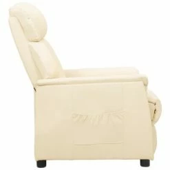 VidaXL Fauteuil inclinable Crème Similicuir 10 VidaXL Fauteuil inclinable Crème Similicuir -Fauteuils Soldes image 3 338853