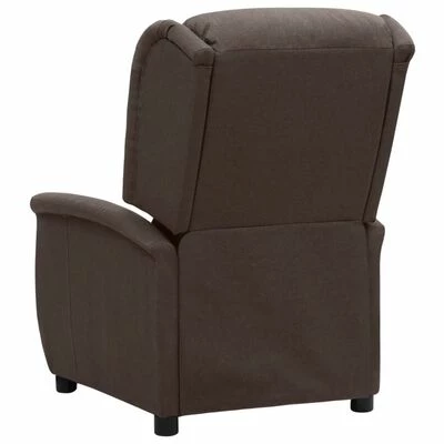 VidaXL Fauteuil inclinable Marron Tissu 5 VidaXL Fauteuil inclinable Marron Tissu – Image 3