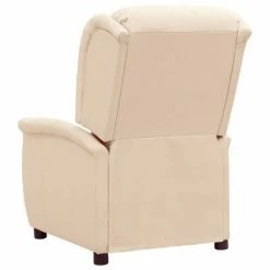 VidaXL Fauteuil inclinable Crème Tissu -Fauteuils Soldes image 3 338873