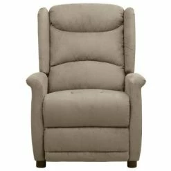 VidaXL Fauteuil inclinable Gris clair Tissu microfibre 10 VidaXL Fauteuil inclinable Gris clair Tissu microfibre -Fauteuils Soldes image 3 338886