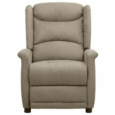 VidaXL Fauteuil inclinable Gris clair Tissu microfibre 5 VidaXL Fauteuil inclinable Gris clair Tissu microfibre – Image 3