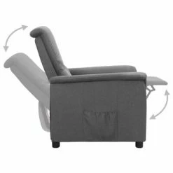 VidaXL Fauteuil inclinable Gris clair Tissu -Fauteuils Soldes image 3 338896