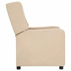 VidaXL Fauteuil inclinable Crème Tissu -Fauteuils Soldes image 3 339009