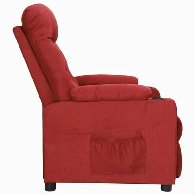 VidaXL Fauteuil inclinable Rouge bordeaux Tissu 5 VidaXL Fauteuil inclinable Rouge bordeaux Tissu – Image 3