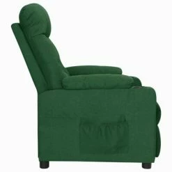 VidaXL Fauteuil inclinable Vert foncé Tissu -Fauteuils Soldes image 3 339088