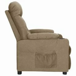 VidaXL Fauteuil inclinable Taupe Tissu -Fauteuils Soldes image 3 339090