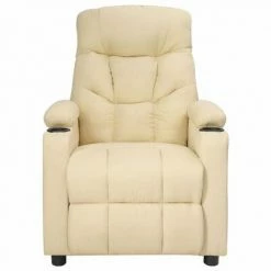 VidaXL Fauteuil inclinable Crème Tissu -Fauteuils Soldes image 3 339091