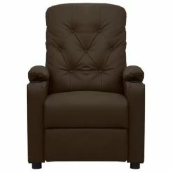 VidaXL Chaise inclinable Marron Similicuir -Fauteuils Soldes image 3 339123