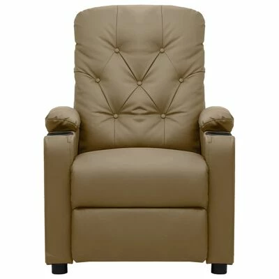 VidaXL Fauteuil inclinable Cappuccino Similicuir 5 VidaXL Fauteuil inclinable Cappuccino Similicuir – Image 3