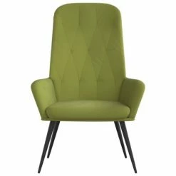 VidaXL Chaise de relaxation Vert clair Velours -Fauteuils Soldes image 3 341197