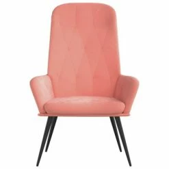 VidaXL Chaise de relaxation Rose Velours -Fauteuils Soldes image 3 341198