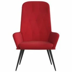 VidaXL Chaise de relaxation Rouge bordeaux Velours 10 VidaXL Chaise de relaxation Rouge bordeaux Velours -Fauteuils Soldes image 3 341199