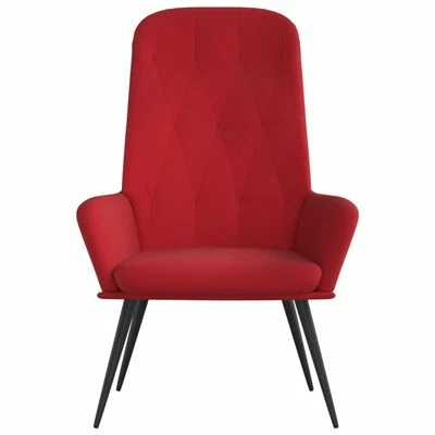 VidaXL Chaise de relaxation Rouge bordeaux Velours 5 VidaXL Chaise de relaxation Rouge bordeaux Velours – Image 3