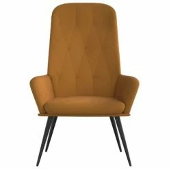 VidaXL Chaise de relaxation Marron Velours -Fauteuils Soldes image 3 341202