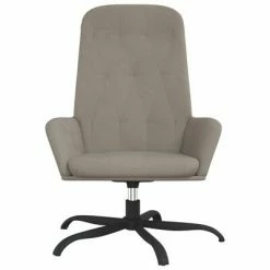 VidaXL Chaise de relaxation Gris clair Velours -Fauteuils Soldes image 3 341205