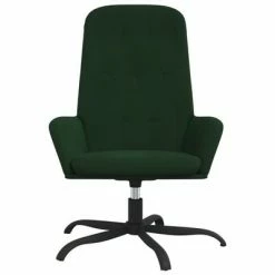 VidaXL Chaise de relaxation Vert foncé Velours 10 VidaXL Chaise de relaxation Vert foncé Velours -Fauteuils Soldes image 3 341207