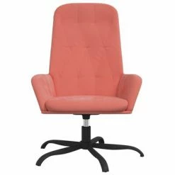VidaXL Chaise de relaxation Rose Velours -Fauteuils Soldes image 3 341209