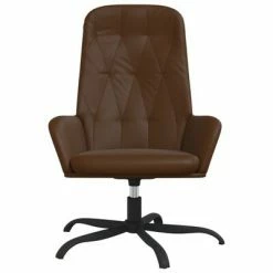 VidaXL Chaise de relaxation Marron Similicuir brillant -Fauteuils Soldes image 3 341217