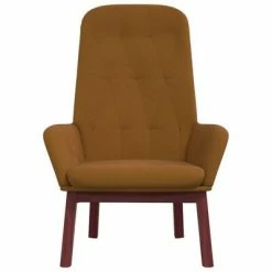 VidaXL Chaise de relaxation Marron Velours -Fauteuils Soldes image 3 341226