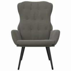 VidaXL Chaise de relaxation Gris foncé Velours -Fauteuils Soldes image 3 341230