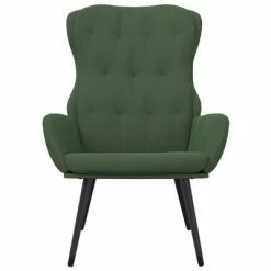 VidaXL Chaise de relaxation Vert foncé Velours 10 VidaXL Chaise de relaxation Vert foncé Velours -Fauteuils Soldes image 3 341231