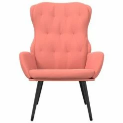 VidaXL Chaise de relaxation Rose Velours -Fauteuils Soldes image 3 341233