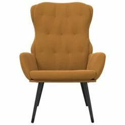 VidaXL Chaise de relaxation Marron Velours -Fauteuils Soldes image 3 341237