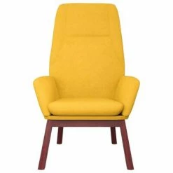 VidaXL Chaise de relaxation Jaune moutarde Tissu -Fauteuils Soldes image 3 341390